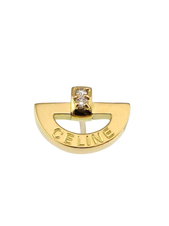 Celine Jewelry - Celine Diamond Earrings 18k YG Yellow Gold 750 Single Pierced
